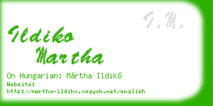 ildiko martha business card