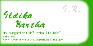 ildiko martha business card